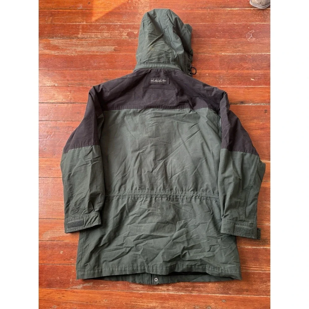 Eddie Bauer Hooded Jacket Chore Barn Coat Parka Mens M Plaid Wool Lined Field
